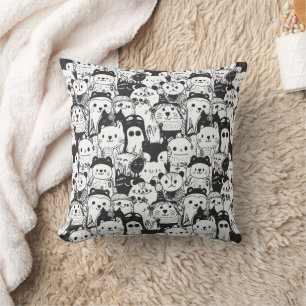 Cute Kawaii Animal Doodle Pattern (1) Cushion