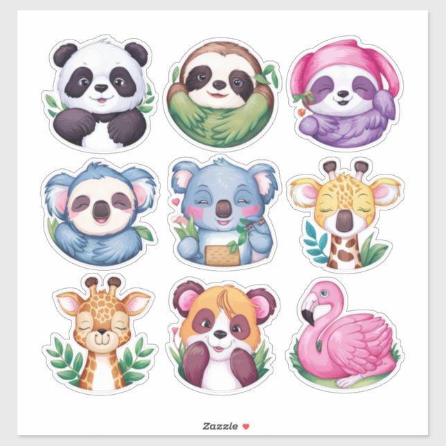 Cute kawaii animals #4 (Sheet)
