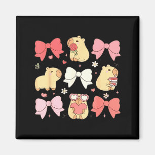 Cute Kawaii Animals And Nk Coquette Bows Aesthetic Magnet