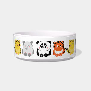 Cute kawaii animals medium personalised pet bowl
