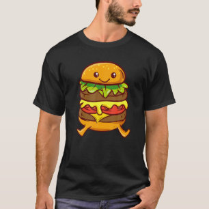 Cute Kawaii Anime - Burger - Hamburger - Aesthetic T-Shirt