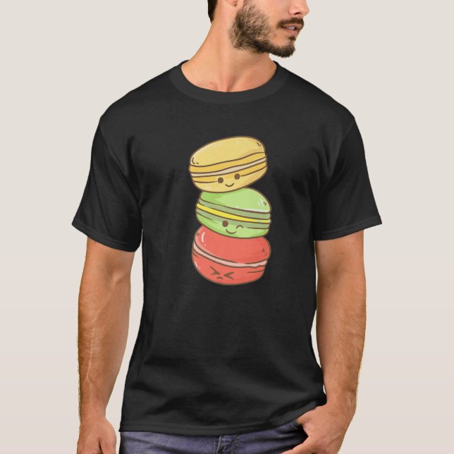 Cute Kawaii Anime - Macaroon - Aesthetic Japanese T-Shirt (Front)