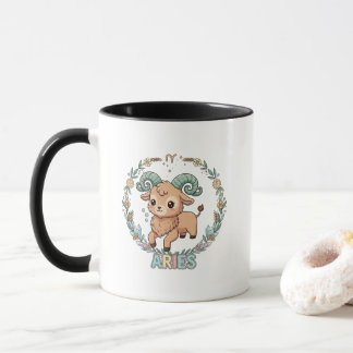 Cute Kawaii Aries Zodiac Sign Mug
