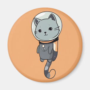 Cute Kawaii Astronaut Kitten Magnet