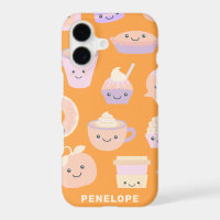 Cute Kawaii Autumn Pumpkin Pie Pattern in Pastel