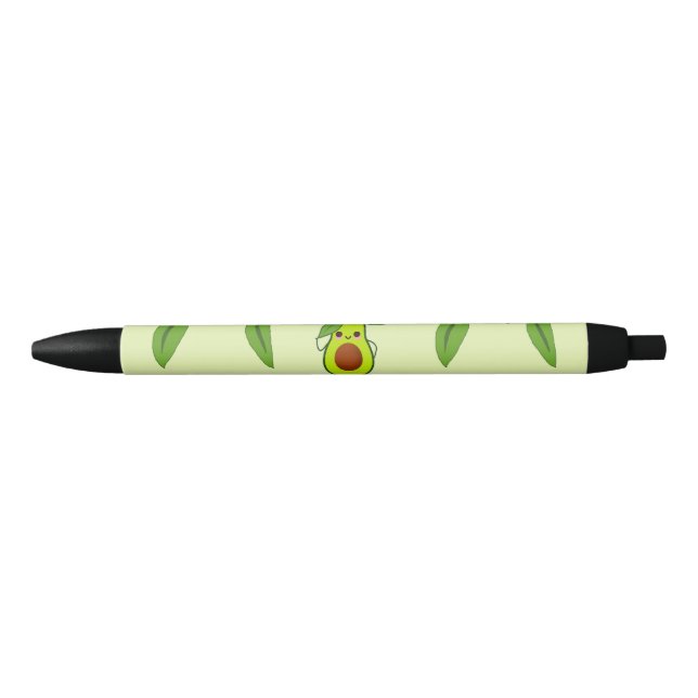 Cute kawaii avocado black ink pen (Front)