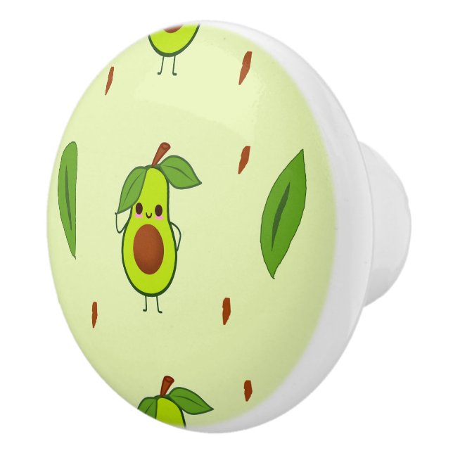 Cute kawaii avocado ceramic knob (Right)