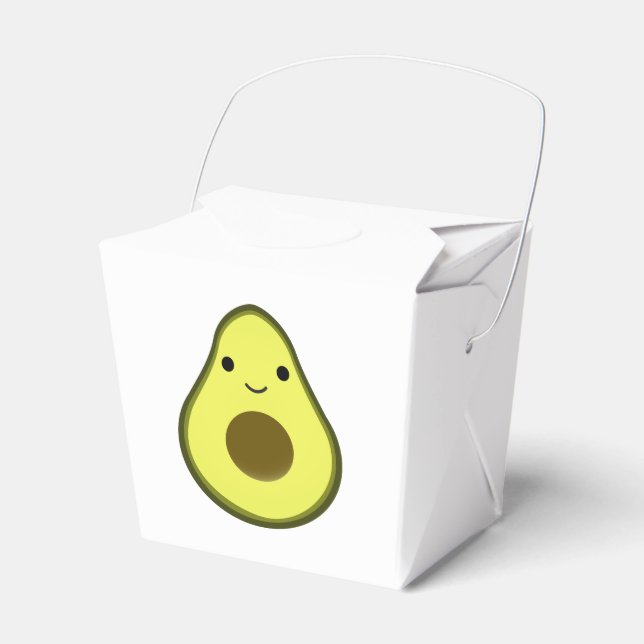 Cute Kawaii Avocado Favour Box (Front Side)