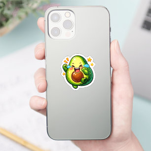 Cute Kawaii Avocado Laughing Crying Tears of Joy S