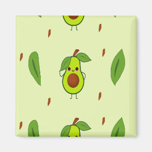 Cute kawaii avocado magnet