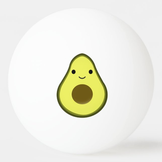 Cute Kawaii Avocado Ping Pong Ball (Front)