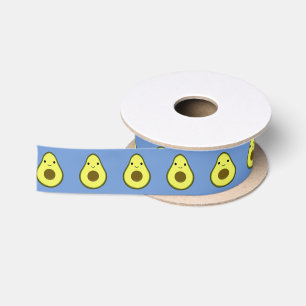 Cute Kawaii Avocado Satin Ribbon