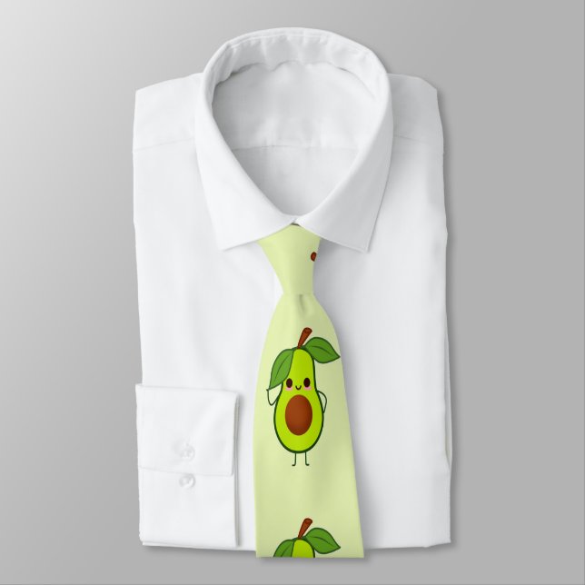 Cute kawaii avocado tie (Tied)