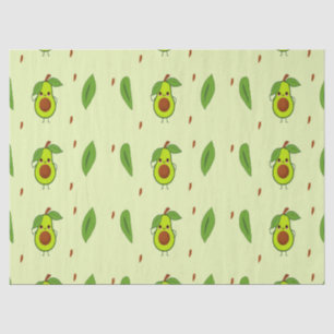Cute kawaii avocado tissue paper
