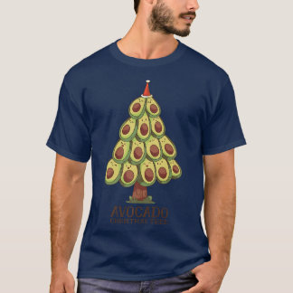 Cute Kawaii Avocado Tree Christmas Tree Avocado T-Shirt