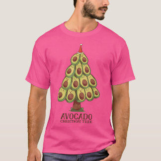 Cute Kawaii Avocado Tree Christmas Tree Avocado T-Shirt