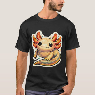 Cute Kawaii Axolotl Illustration T-Shirt