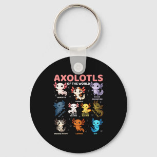 Cute Kawaii Axolotls Of The World Funny Axolotl Ty Key Ring