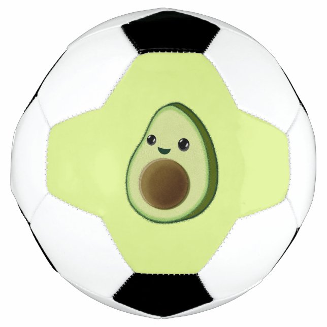 Cute Kawaii Baby Avocado Drawing Football (Front)