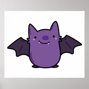 Cute Kawaii Baby Bat Poster