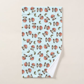 Cute Kawaii Baby Mushroom Pattern Hand Towel