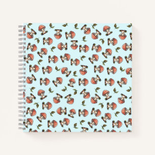 Cute Kawaii Baby Mushroom Pattern Notebook