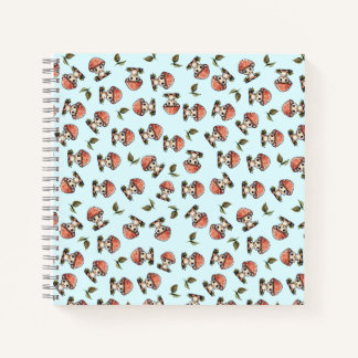 Cute Kawaii Baby Mushroom Pattern Notebook