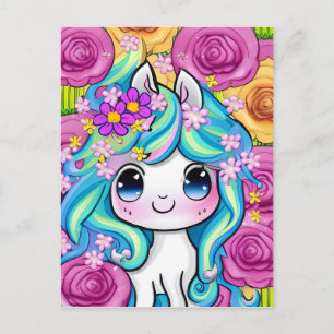 Cute Kawaii Baby Pony Postcard