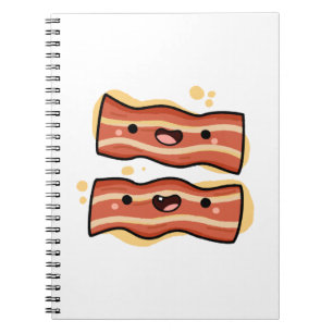Cute Kawaii Bacon Strips Notebook