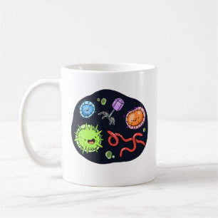 Cute Kawaii Bacteria Coffee Mug