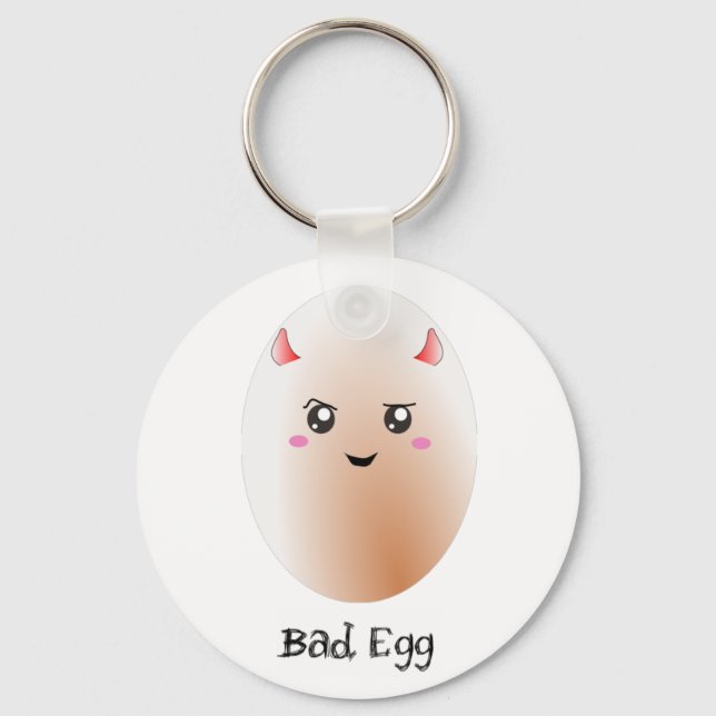 Cute kawaii bad egg keychain (Front)