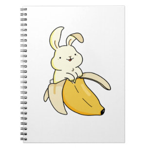Cute Kawaii Banana Bunny Notebook