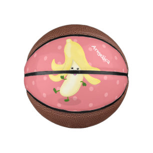 Cute kawaii banana cartoon mini basketball