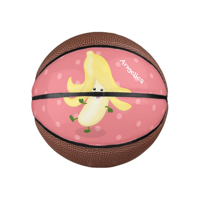 Cute kawaii banana cartoon mini basketball (Front)