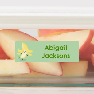 Cute kawaii banana cartoon personalised