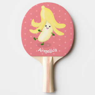 Cute kawaii banana cartoon ping pong paddle