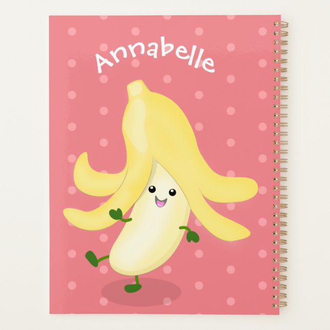 Cute kawaii banana cartoon planner (Back)