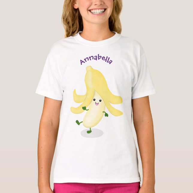 Cute kawaii banana cartoon T-Shirt (Front)