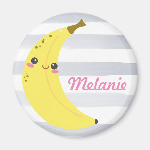Cute Kawaii Banana Personalised Magnet