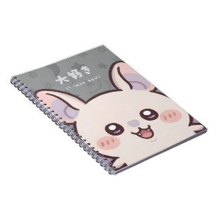 Cute Kawaii Bat Notebook - "Daisuki" (I Love You)