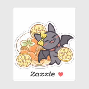 Cute Kawaii Bat with Meatball Soup