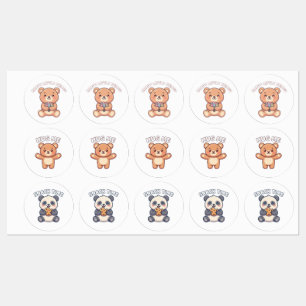 Cute Kawaii Bear Motivational Sticker Collection