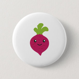 Cute Kawaii Beet 6 Cm Round Badge