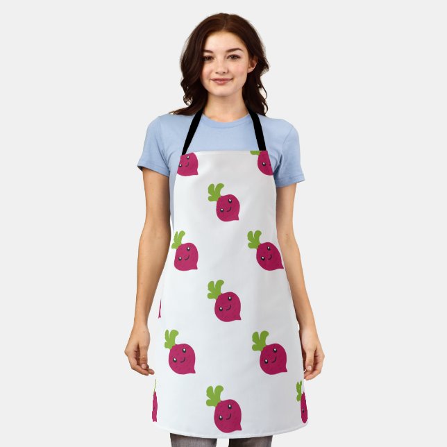 Cute Kawaii Beet Apron (Worn)