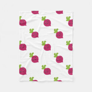 Cute Kawaii Beet Fleece Blanket