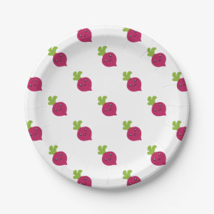 Cute Kawaii Beet Paper Plate