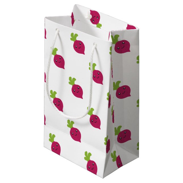 Cute Kawaii Beet Small Gift Bag (Front Angled)