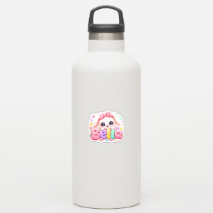 Cute Kawaii Bella Bunny Name Pastel Pink Floral Bu