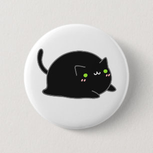 Cute Kawaii Black Cat 6 Cm Round Badge