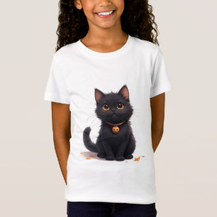 Cute Kawaii Black Cat Halloween Magic 🎃 T-Shirt